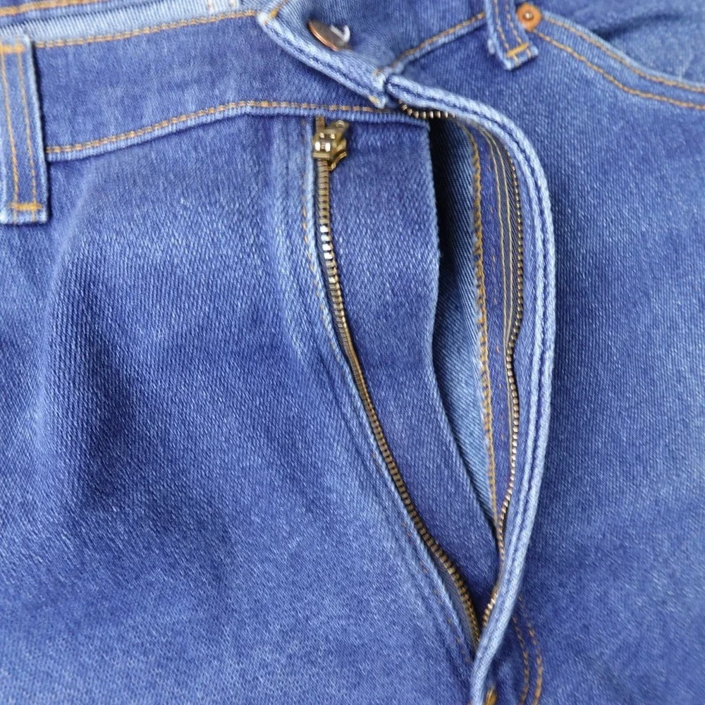VTG Levis Jeans Mens 42X30 Dark Blue Denim Pants 517 Bootcut Western 80s 90s USA